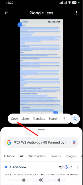 Copy Text from LinkedIn Post