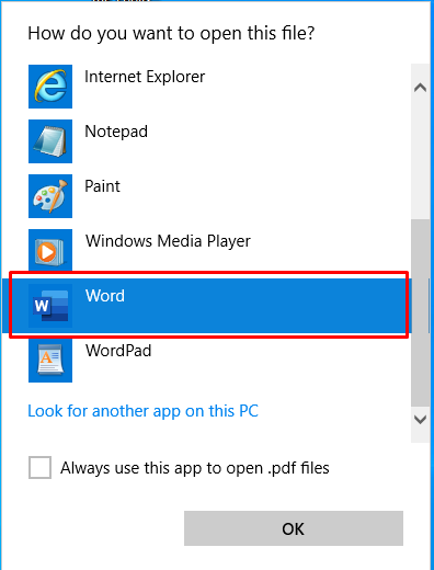 pdf to word steps