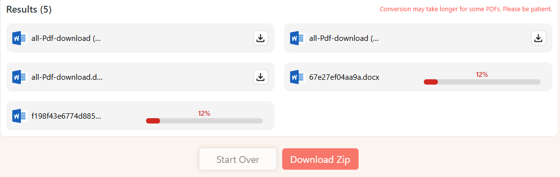 download results